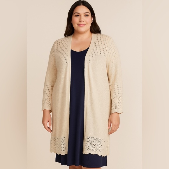 LC Lauren Conrad Sweaters - LC Lauren Conrad Cream Knit Cardigan